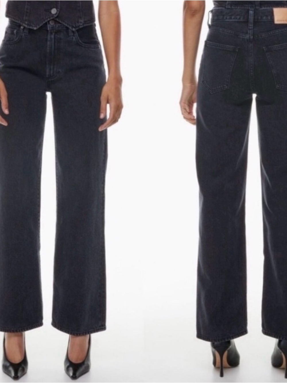 Denim Forum The Farrah Hi-Rise Wide Jean Sz 26/29.5”inseam